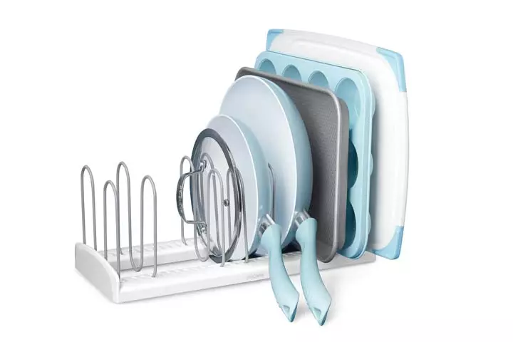 YouCopia Store Adjustable Pan and Lid Rack