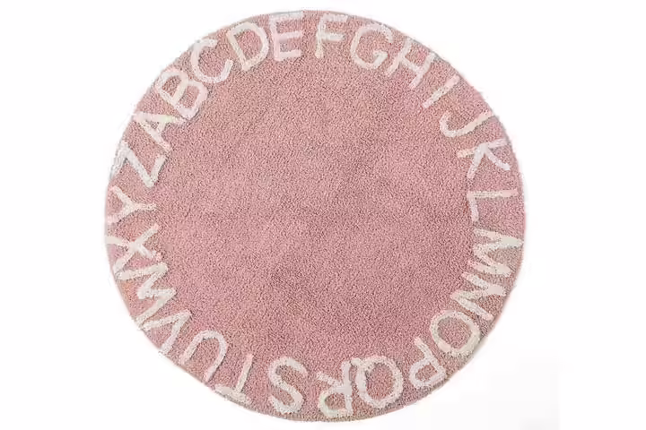blue page Round ABC Rug