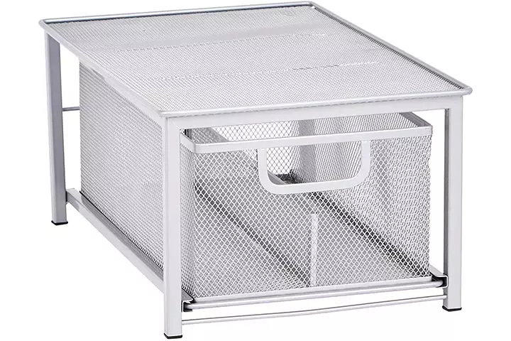 Amazon Basics Mesh Sliding Basket Drawer Storage