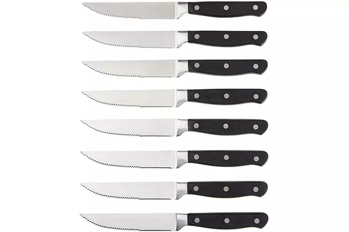 Amazon Basics Premium 8-Piece Steak Knife Set