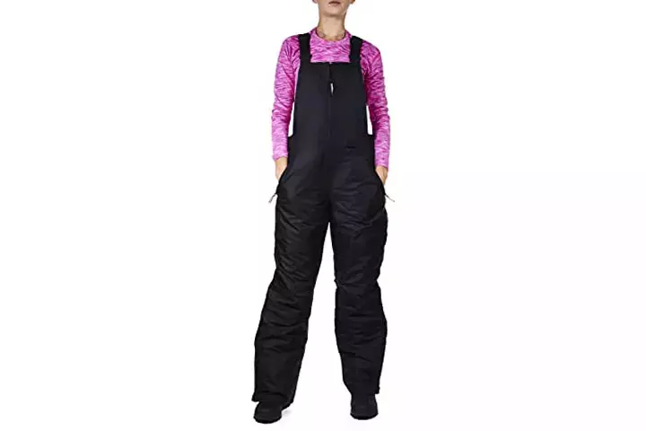 Arctic Quest Womens Insulated Ski Snow Bib Pants