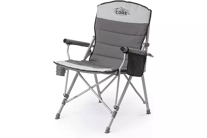 CORE Equipment Folding Padded Hard Arm Chair