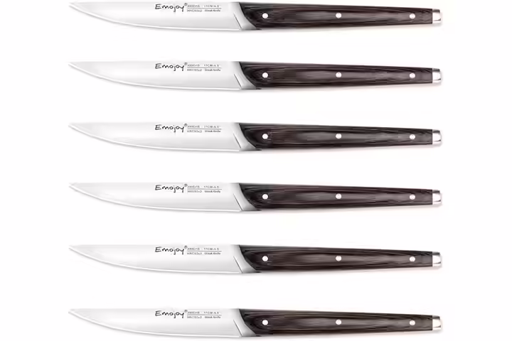 Emojoy 6-Piece High-Quality Steak Knife Set