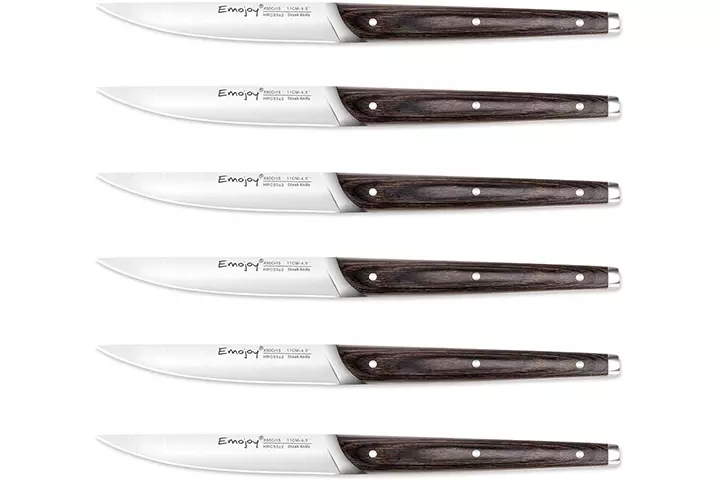 Emojoy 6-Piece High-Quality Steak Knife Set