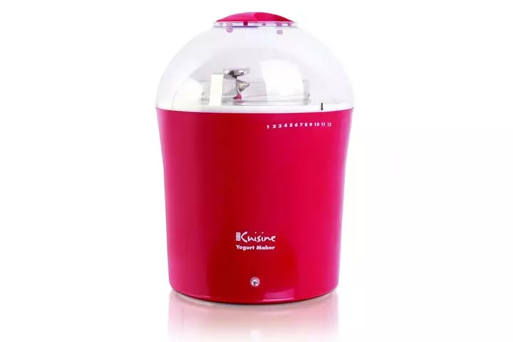 Euro Cuisine 2 qt Yogurt And Greek Yogurt Maker With Glass Jar - Red