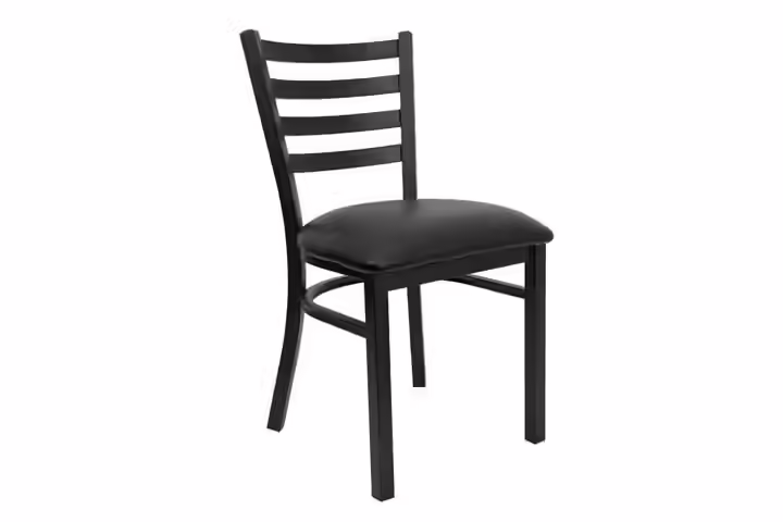Flash Furniture HERCULES Series Black Ladder Metal Restaurant Chair