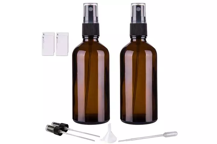 Hydior Amber Glass Fine Mist Spray Bottles for Essential Oils