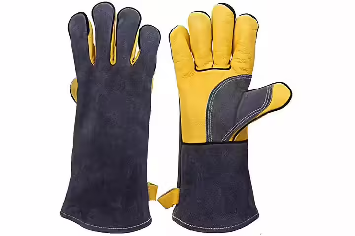 Kim Yuan Extreme HeatFire Resistant Gloves Leather with Kevlar Stitching