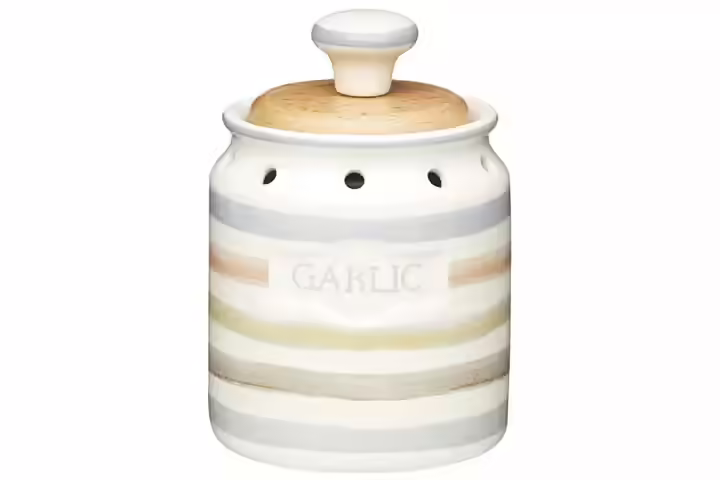 KitchenCraft Classic Collection Ceramic Garlic Keeper