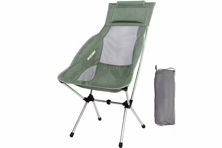 MARCHWAY Lightweight Folding High Back Camping Chair