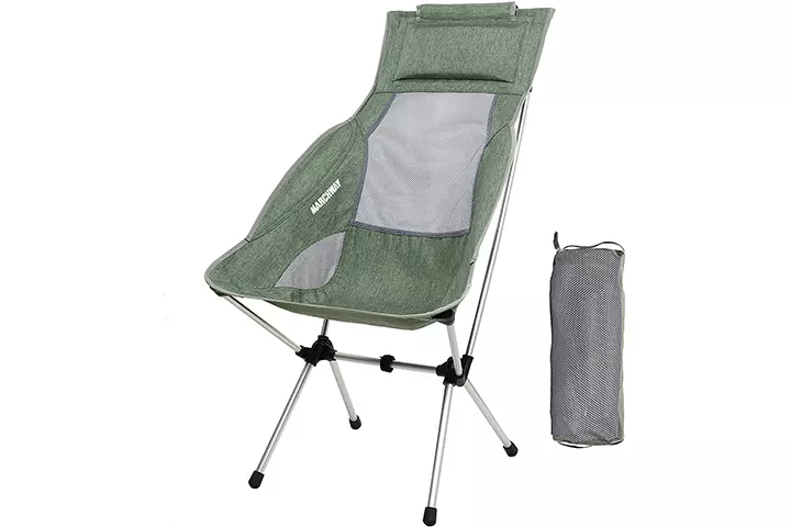 MARCHWAY Lightweight Folding High Back Camping Chair