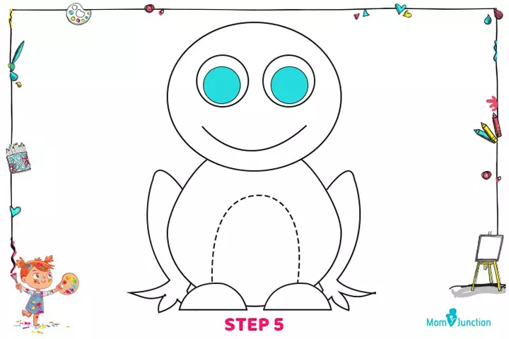 Method 2 step 5 how to draw frog for kids