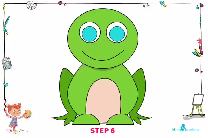 Method 2 step 6 how to draw frog for kids Method 2 step 6 how to draw frog for kids