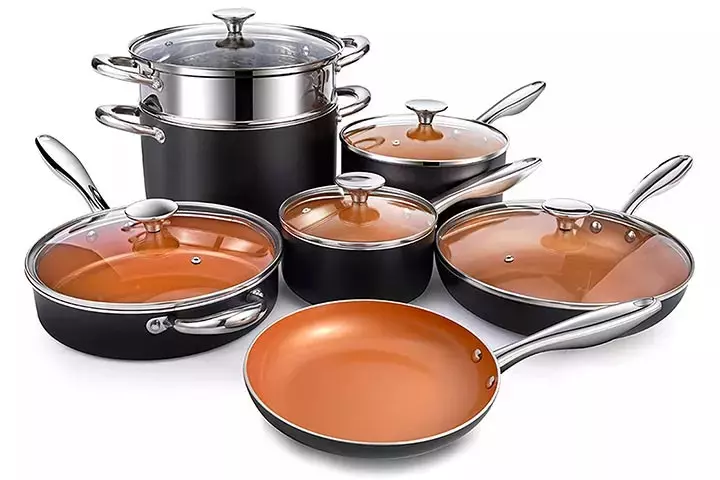 Michelangelo Copper Cookware Set