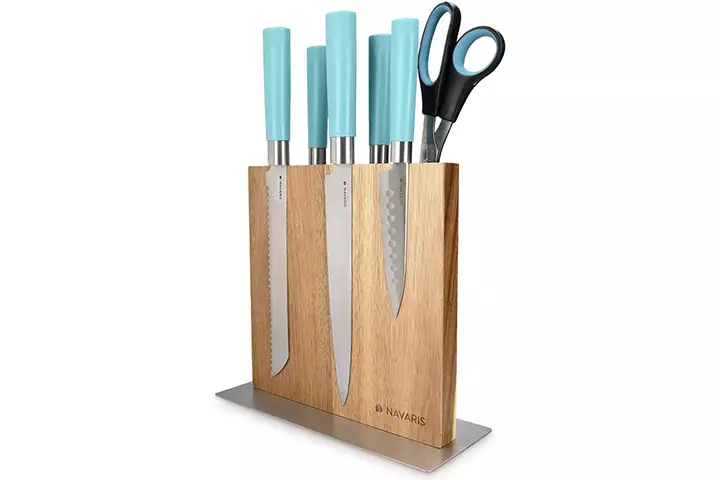 Navaris Wood Magnetic Knife Block