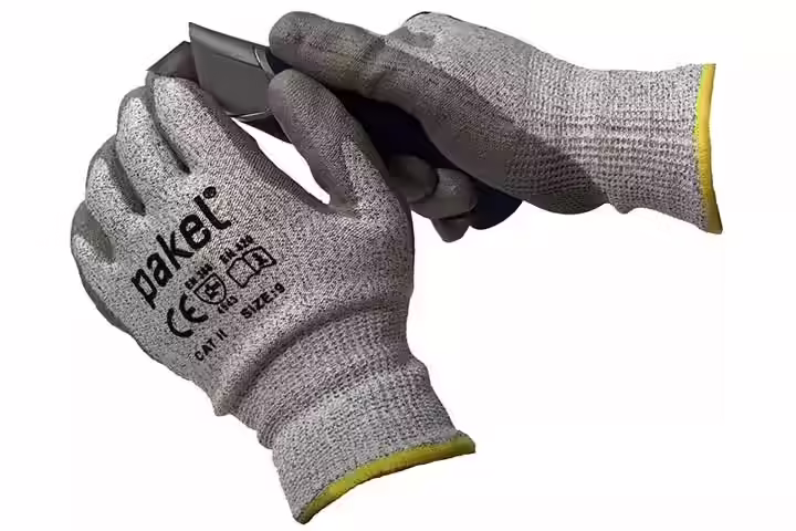 Pakel High Performance En388 CE Level 5 Cut Resistant Knit Wrist Gloves
