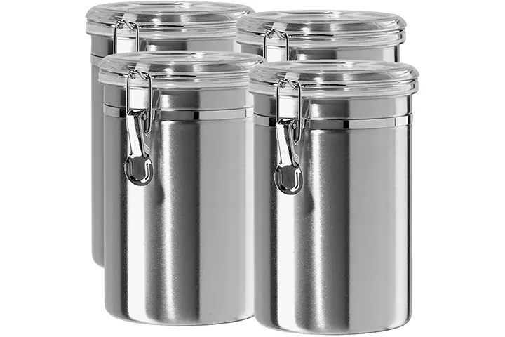 Silver Onyx Stainless Steel Coffee Container Set