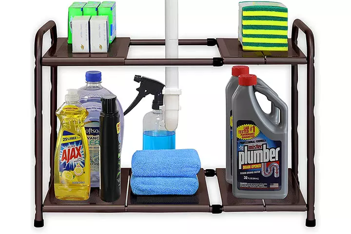 Simple Houseware Under-Sink 2 Tier Expandable