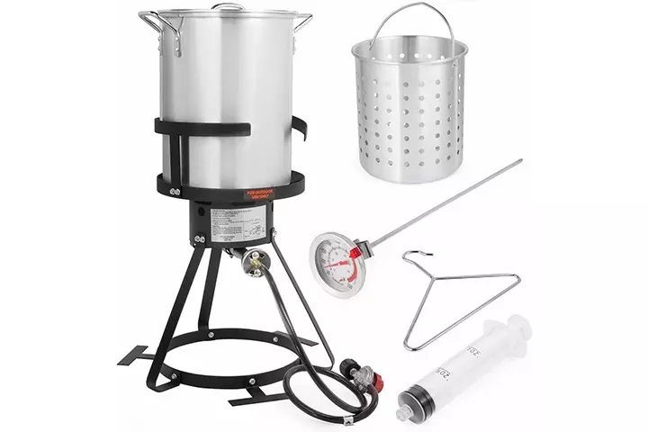 Stark Deluxe Aluminum Deep Fryer Pot