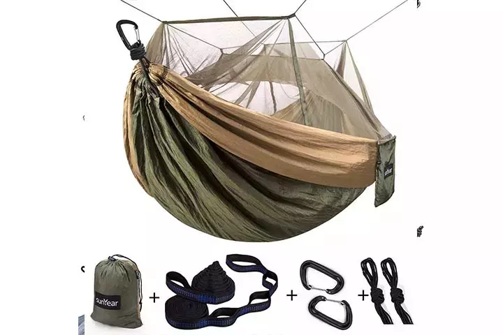 Sunyear Single & Double Camping Hammock with MosquitoBug Net