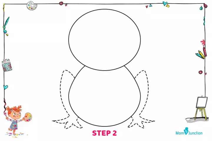 Method 2 step 2 how to draw frog for kids