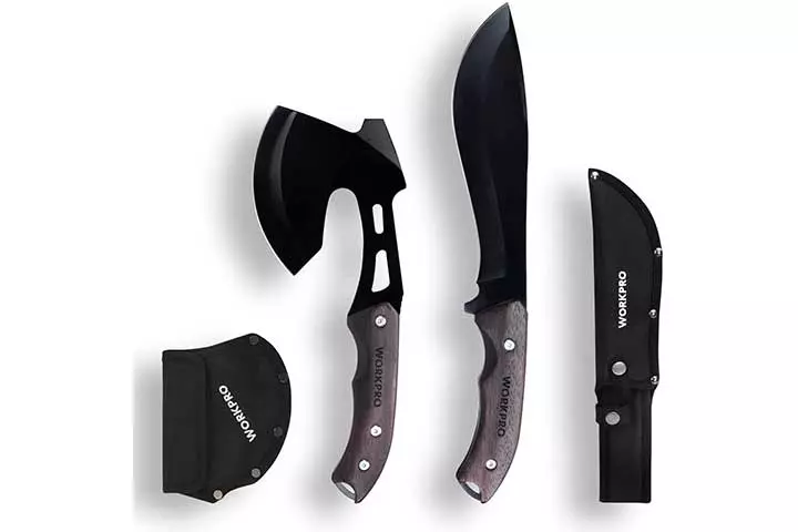 Workpro Axe and Fixed Blade Knife Combo Set 