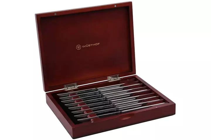 Wusth of 8-Piece Stainless Steel Steak Knife Set