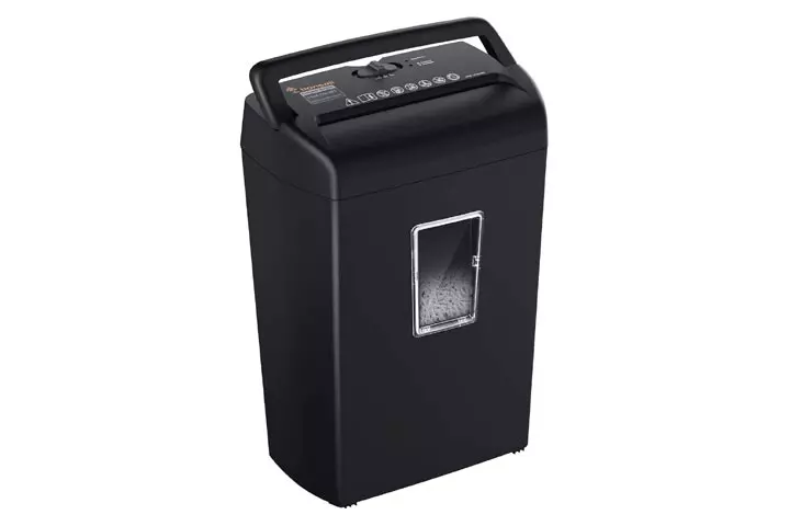 Bonsaii 10-Sheet Cross-Cut Paper Credit Card Shredder for Home and Office Use