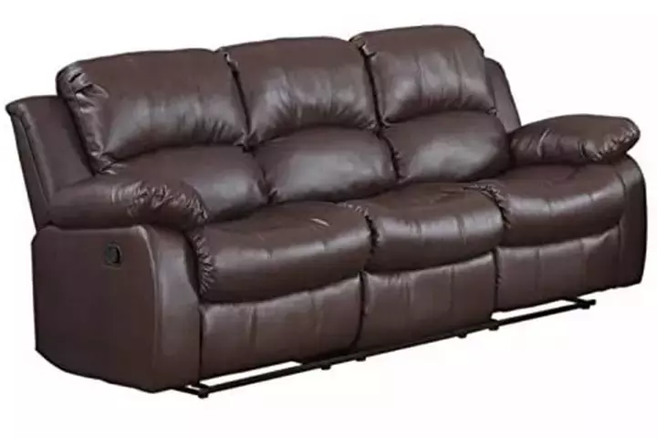 Divano Roma Bonded Leather Double Recliner Sofa