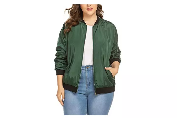 InVoland Plus Size Bomber Jacket for Women.jpg