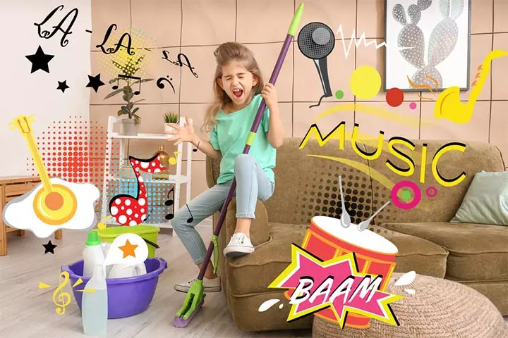 Musical cleaning games for girls and boys