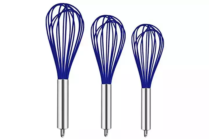 TEEVEA 3-Pack Silicone Balloon Whisk