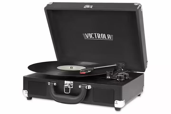 Victrola Vintage 3-Speed Bluetooth Portable Suitcase Record Player