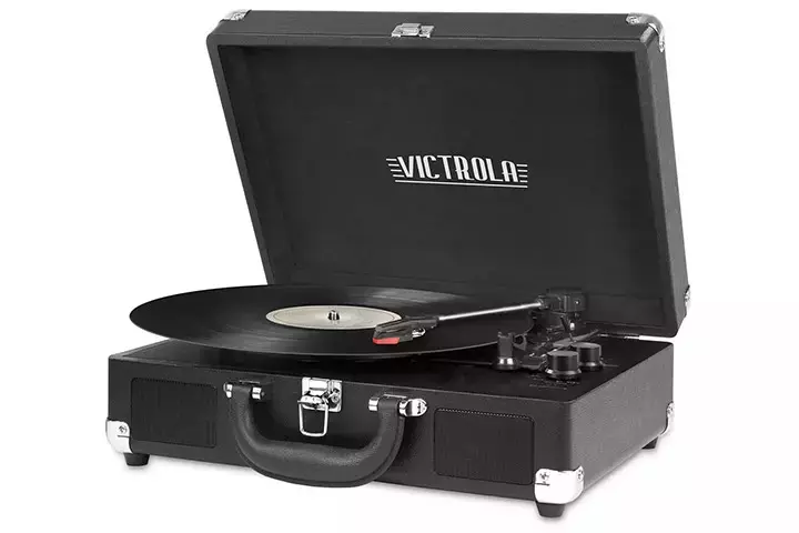 Victrola Vintage 3-Speed Bluetooth Portable Suitcase Record Player