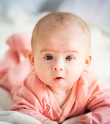 Babies’ necks are usually strong enough to hold their heads up by three to five months.