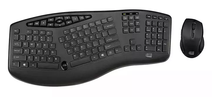 Adesso Truform Wireless Ergonomic Keyboard