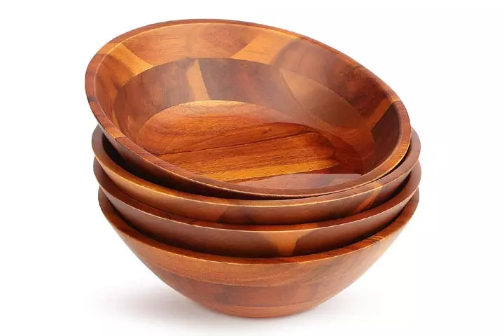 Aidea Wood Snack Bowls