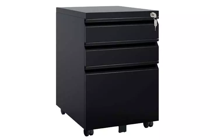 DEVAISE 3 Locking File Cabinet