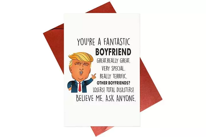 Gonzey Funny Trump Boyfriend Card