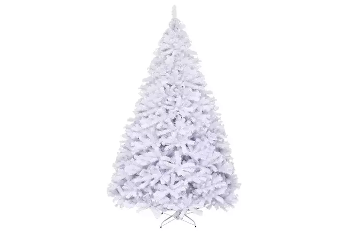 Goplus White Artificial Christmas Tree