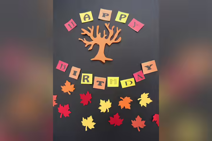 Greeting card with real leaves fall crafts for kids Greeting card with real leaves fall crafts for kids