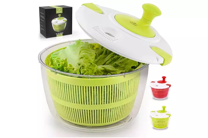 Zulay Kitchen Salad Spinner, Large