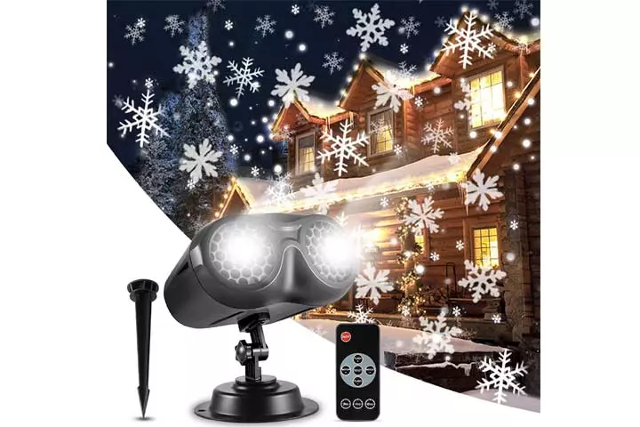 Aloveco Christmas Snowflake Projector Lights Outdoor