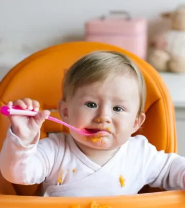 Helping your baby's pincer grasp and giving them finger foods help encourage self-feeding.