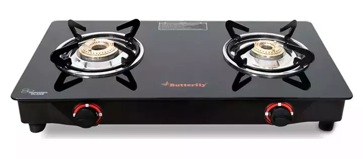 Butterfly Smart Glass 2 Burner Gas Stove