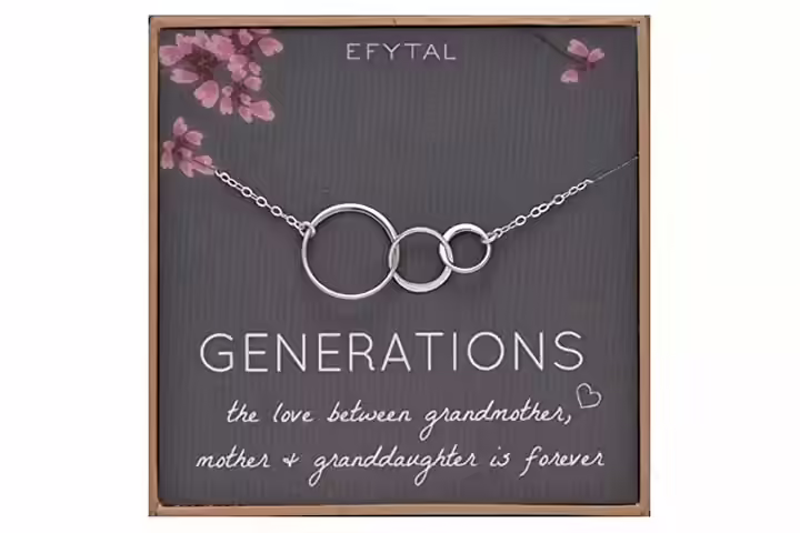 Efytal Generations Necklace For Grandma