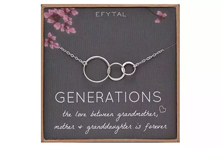 Efytal Generations Necklace For Grandma