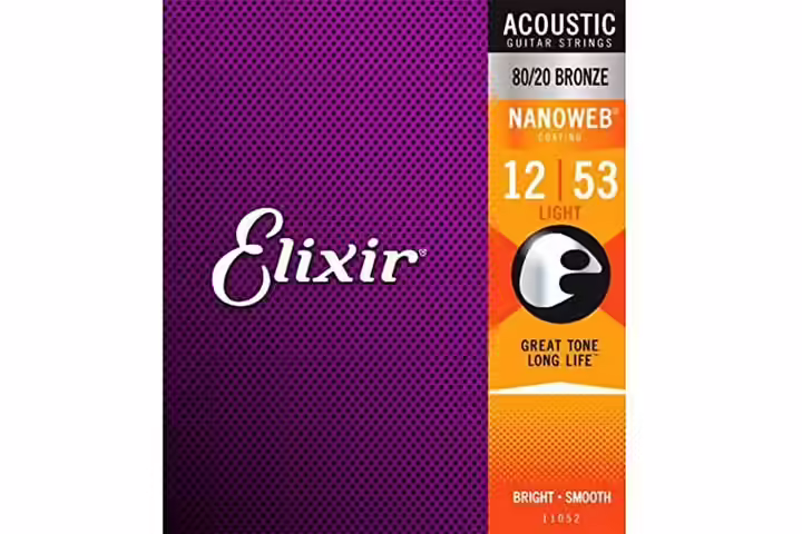 Elixir Bronze Acoustic Guitar Strings - Light