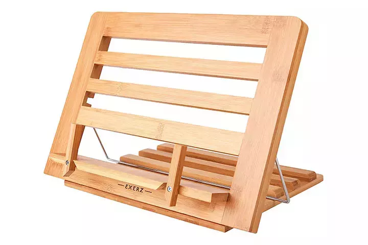 Exerz Bamboo Reading Rest Cookbook Stand