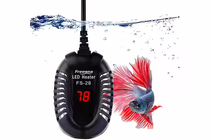 FREESEA Aquarium Submersible Heater With LED Temperature Display